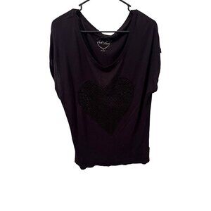 INC black heart shirt size xl